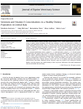 Cover page: Selenium and Vitamin E Concentrations in a Healthy Donkey Population in Central Italy