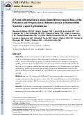 Cover page: A Panel of Biomarkers Is Associated With Increased Risk of the Presence and Progression of Atherosclerosis in Women With Systemic Lupus Erythematosus