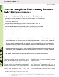 Cover page: Species recognition limits mating between hybridizing ant species