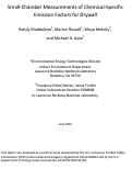 Cover page: Small-Chamber Measurements of Chemical-Specific Emission Factors for Drywall