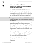 Cover page: Pulmonary endarterectomy in the management of chronic thromboembolic pulmonary hypertension