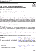 Cover page: Task repertoires of hygienic workers reveal a link between specialized necrophoric behaviors in honey bees