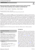 Cover page: Electrical generation and methane emission from an anoxic riverine sediment slurry treated by a two-chamber microbial fuel cell