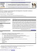 Cover page: Neural changes underlying the development of episodic memory during middle childhood