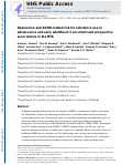 Cover page: Depression and ADHD-Related Risk for Substance Use in Adolescence and Early Adulthood: Concurrent and Prospective Associations in the MTA