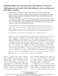 Cover page: Individual Differences and Day-to-Day Fluctuations in Perceived Self-Regulation Associated With Daily Adherence in Late Adolescents With Type 1 Diabetes