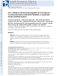 Cover page: P2Y12 inhibitors with oral anticoagulation for percutaneous coronary intervention with atrial fibrillation: a systematic review and meta-analysis.