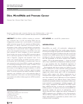 Cover page: Diet, MicroRNAs and Prostate Cancer