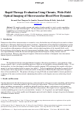 Cover page: Rapid Therapy Evaluation Using Chronic, Wide-Field Optical Imaging of Microvascular Blood Flow Dynamics