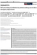 Cover page: Self‐prescribing of antibiotics by patients seeking care in Indian emergency departments