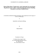 Cover page: Role of Heart Rate, Temperature, and Autonomic Nervous System Regulation in the Cardiac Action Potential and Calcium Handling Dynamics in an Intact Goldfish Heart