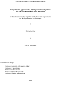 Cover page: Computational approaches for utilizing mutational signatures for cancer treatment and cancer prevention