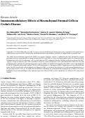 Cover page: Immunomodulatory Effects of Mesenchymal Stromal Cells in Crohn’s Disease