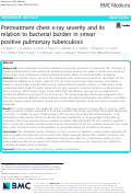 Cover page: Pretreatment chest x-ray severity and its relation to bacterial burden in smear positive pulmonary tuberculosis