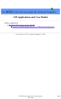 Cover page: Background: GIS Applications and Case Studies
