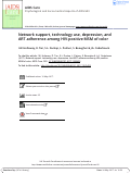 Cover page: Network support, technology use, depression, and ART adherence among HIV-positive MSM of color