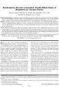 Cover page: Randomized, Placebo-Controlled, Double-Blind Study of Ropinirole in Chronic Stroke