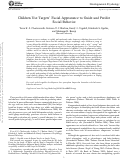 Cover page: Children Use Targets’ Facial Appearance to Guide and Predict Social Behavior