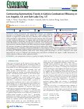 Cover page: Contrasting Summertime Trends in Vehicle Combustion Efficiency in Los Angeles, CA and Salt Lake City, UT.