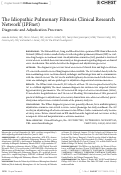 Cover page: The Idiopathic Pulmonary Fibrosis Clinical Research Network (IPFnet) Diagnostic and Adjudication Processes