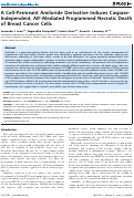 Cover page: A Cell-Permeant Amiloride Derivative Induces Caspase-Independent, AIF-Mediated Programmed Necrotic Death of Breast Cancer Cells