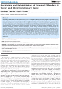 Cover page: Recidivism and rehabilitation of criminal offenders: a carrot and stick evolutionary game.