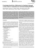 Cover page: Prioritizing Small Sets of Molecules for Synthesis through in‐silico Tools: A Comparison of Common Ranking Methods