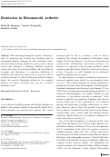 Cover page: Remission in Rheumatoid Arthritis