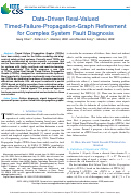 Cover page: Data-Driven Real-Valued Timed-Failure-Propagation-Graph Refinement for Complex System Fault Diagnosis