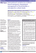 Cover page: International variation in evidence-based emergency department management of bronchiolitis: a retrospective cohort study