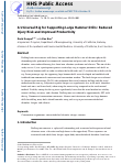 Cover page: A universal rig for supporting large hammer drills: Reduced injury risk and improved productivity