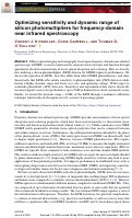 Cover page: Optimizing sensitivity and dynamic range of silicon photomultipliers for frequency-domain near infrared spectroscopy.