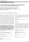 Cover page: Genetic and Environmental Influences on Cortisol Regulation Across Days and Contexts in Middle-Aged Men