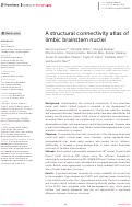 Cover page: A structural connectivity atlas of limbic brainstem nuclei.