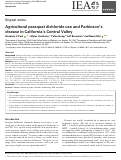 Cover page: Agricultural paraquat dichloride use and Parkinsons disease in Californias Central Valley.