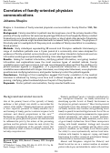 Cover page: Correlates of family-oriented physician communications.