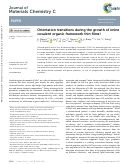 Cover page: Orientation transitions during the growth of imine covalent organic framework thin films