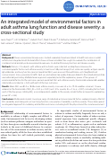 Cover page: An integrated model of environmental factors in adult asthma lung function and disease severity: a cross-sectional study