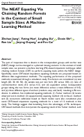 Cover page: The NEAT Equating Via Chaining Random Forests in the Context of Small Sample Sizes: A Machine-Learning Method.