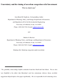 Cover page: Uncertainty and the timing of an urban congestion relief investment - The no-land case