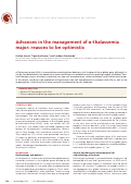 Cover page: Advances in the management of α-thalassemia major: reasons to be optimistic.