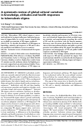 Cover page: A systematic review of global cultural variations in knowledge, attitudes and health responses to tuberculosis stigma