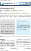 Cover page: Cryptic diversity of Rhinolophus lepidus in South Asia and differentiation across a biogeographic barrier