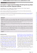 Cover page: Increases in Light and Intermittent Smoking Among Asian Americans and Non-Hispanic Whites