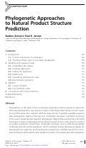 Cover page: Chapter Eight Phylogenetic Approaches to Natural Product Structure Prediction