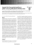 Cover page: Increased risk of new persistent opioid use in pediatric and young adult patients with kidney stones