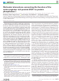 Cover page: Molecular interactions connecting the function of the serine-arginine–rich protein SRSF1 to protein phosphatase 1