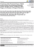 Cover page: Treatment of the Fractional Curve of Adult Scoliosis With Circumferential Minimally Invasive Surgery Versus Traditional, Open Surgery: An Analysis of Surgical Outcomes