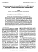 Cover page: Maximum a posteriori classification of multifrequency, multilook, synthetic aperture radar intensity data