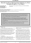 Cover page: Takotsubo Syndrome Following Status Epilepticus in a Heart Transplant Recipient: A Case Report